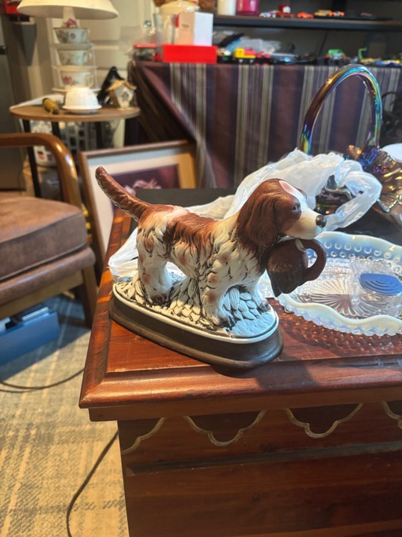 Porcelain Hunting Dog Figurine