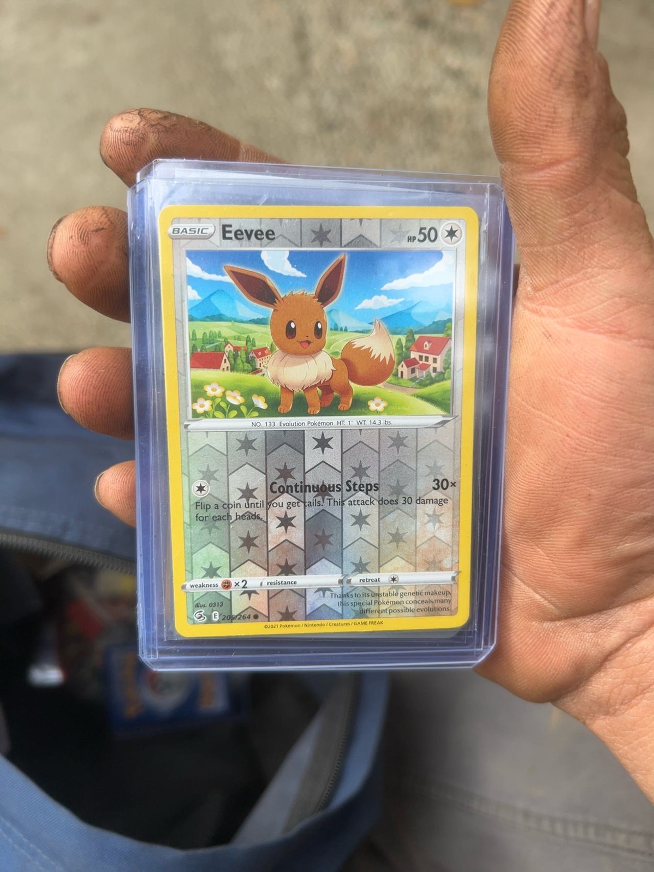Pokemon Eevee Reverse Holo #205 Fusion Strike