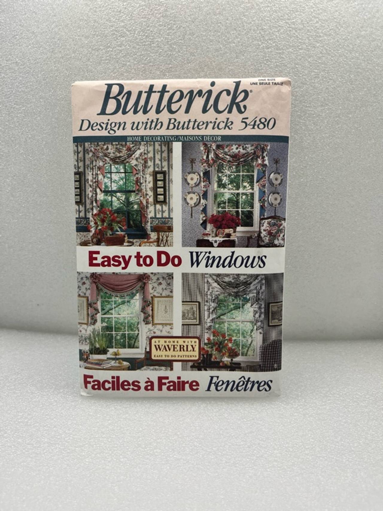 Butterick 5480 Window Curtains Swags & Jabots Sewing Pattern