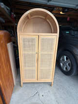 Rattan Cane Arch Cabinet — $190 OBO - Image 1