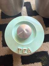 Rare Turquoise Kromex Spun Aluminum Canister Set MCM - Image 3