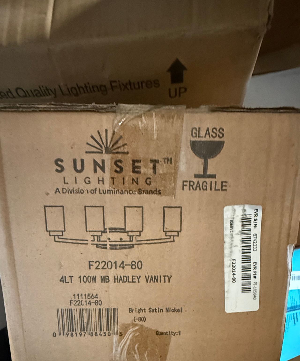 Sunset Lighting F22014-80 Hadley 4-Light Vanity