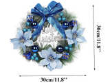Christmas Wreaths for Front Door Artificial Wreath with Bow Pinecones Berries - Image 2