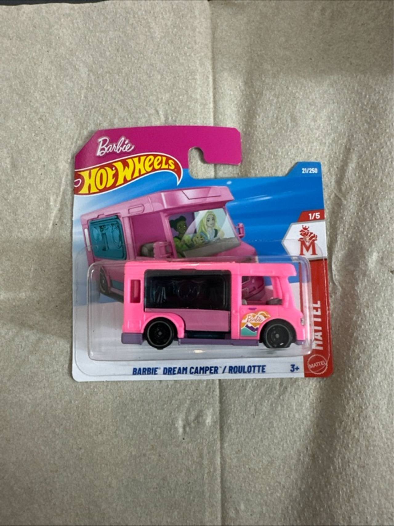 Hot Wheels Barbie Dream Camper Pink 1:64 Scale Short Card