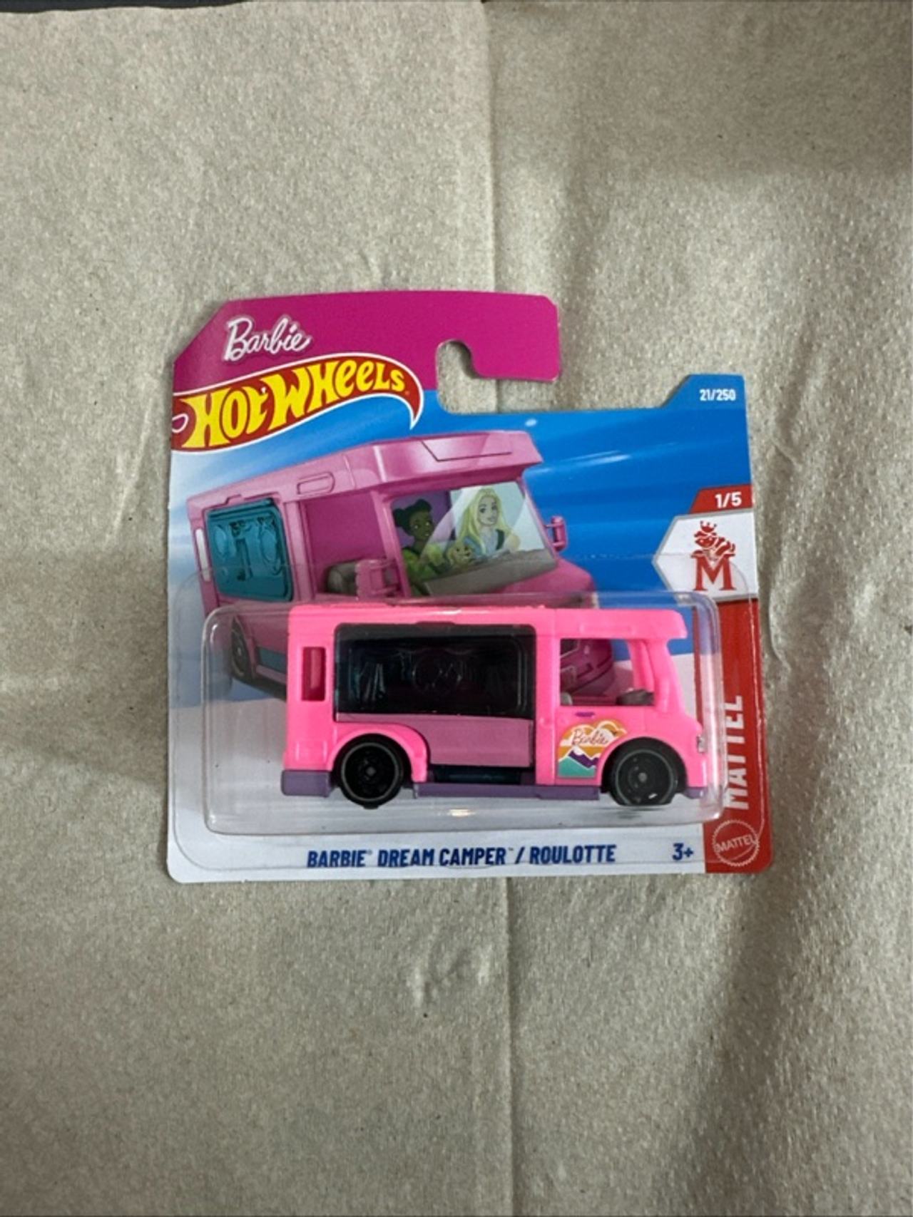 Hot Wheels Barbie Dream Camper Pink 1:64 Scale Short Card