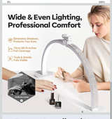 Modelones 29IN Half Moon Light for Nail Desk with Rhinestones - Image 2