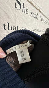 Max Studio Navy Blue Plaid Coatigan - Image 3