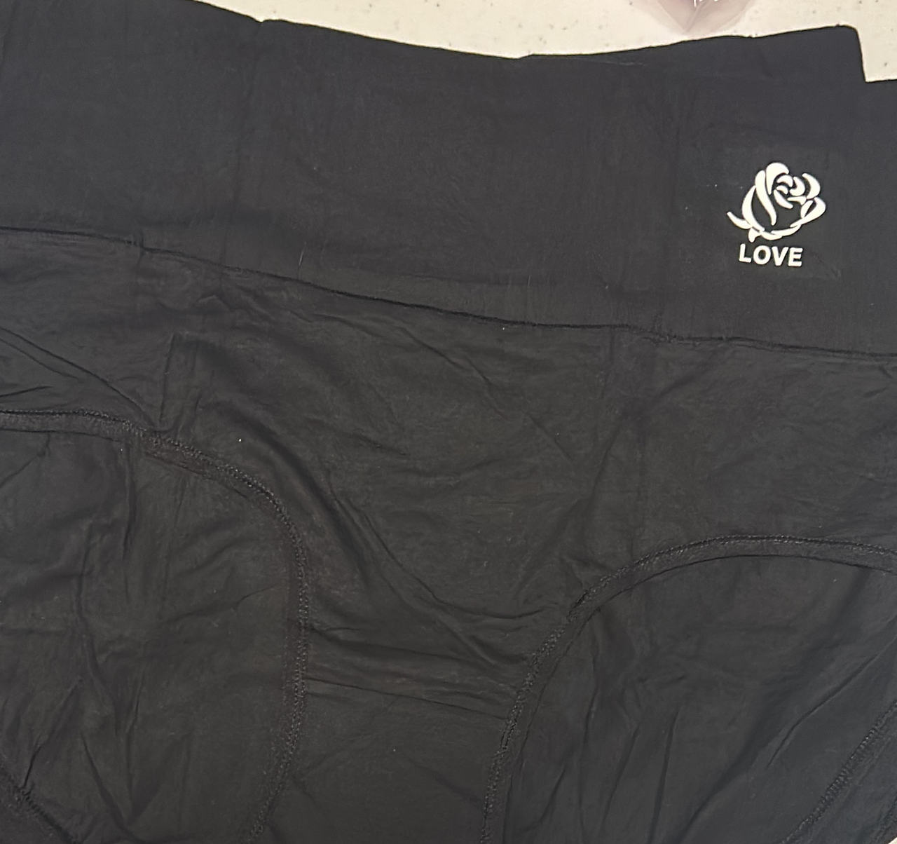Women's High Waisted Cotton Briefs with Rose Logo - 4 Pack