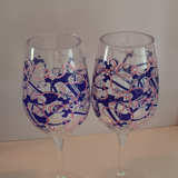 Lilly Pulitzer Nautical Anchor Wine Glasses - Image 1