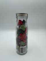 Prima Got Flowers Christmas colors in glass milk bottle (discontinued) - Image 2