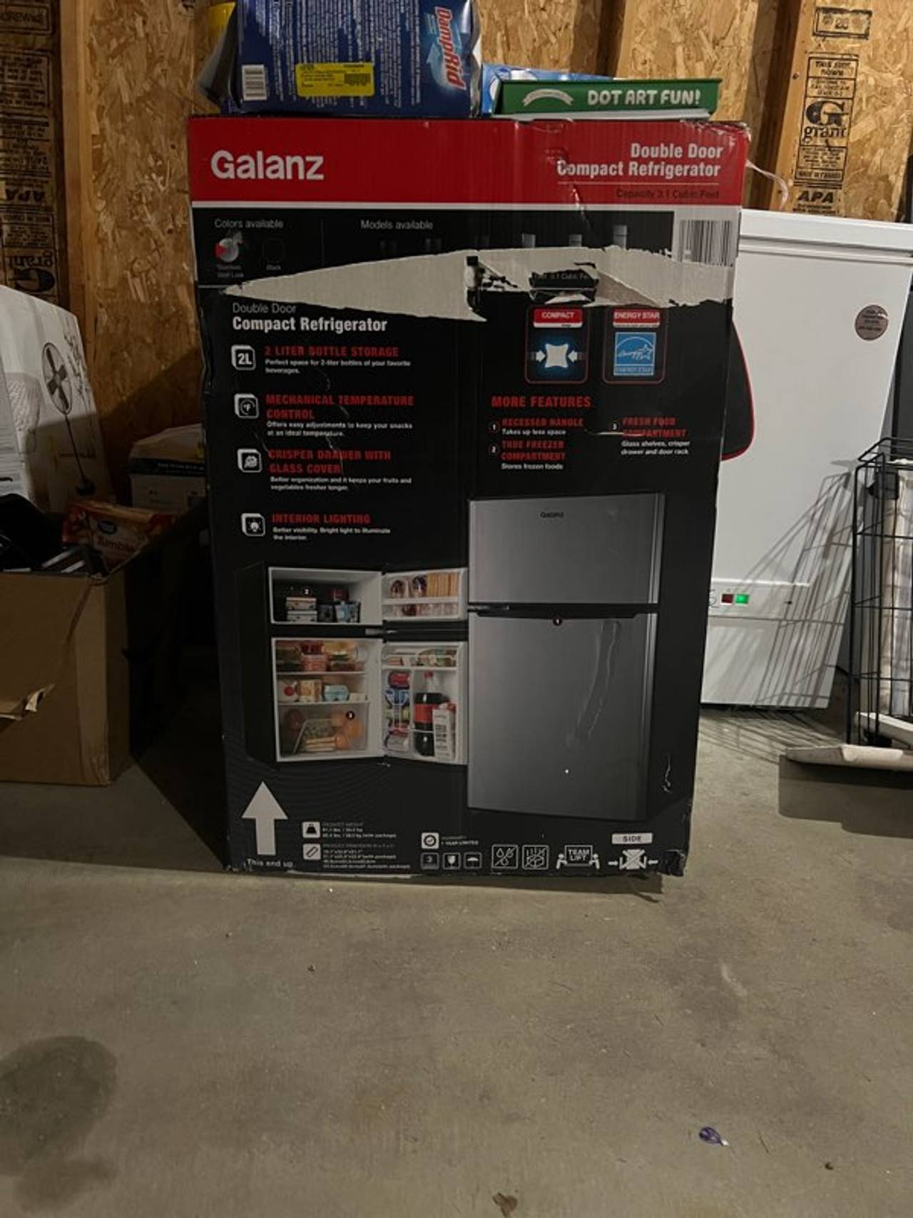 Galanz Double Door Compact Refrigerator