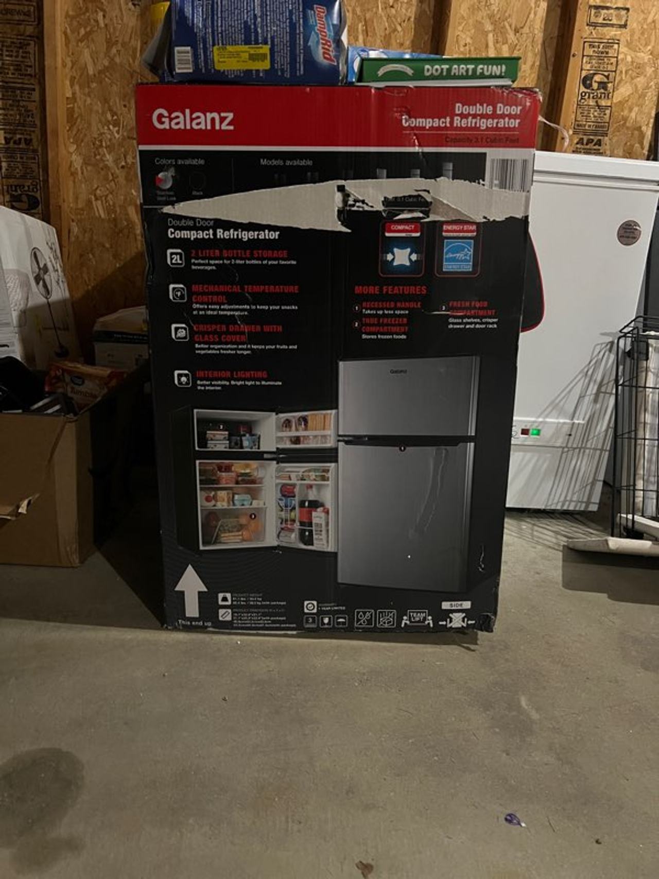 Galanz Double Door Compact Refrigerator