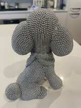 Luxury Silver Beaded Toy Poodle Figurine – Resin Dog Sculpture –  - Image 2