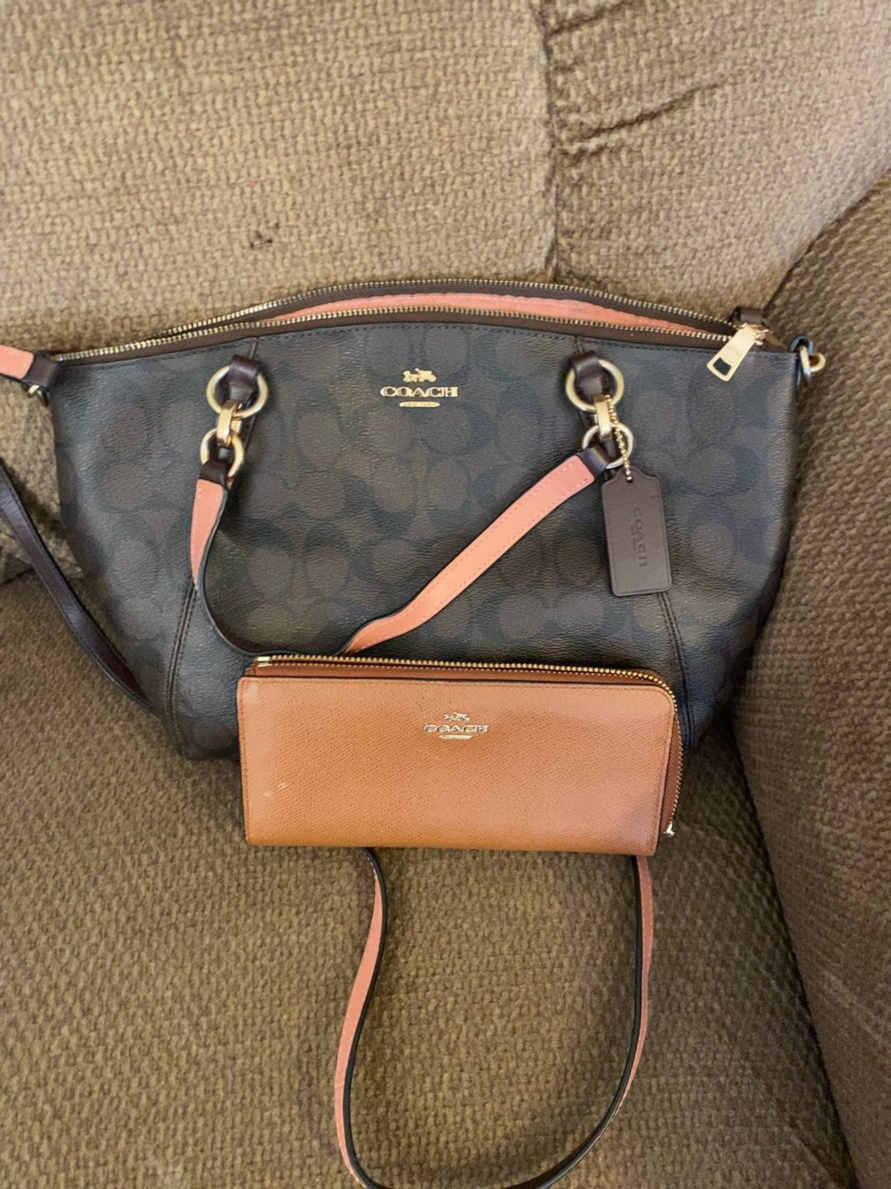 Coach Small Kelsey Satchel Brown Leather