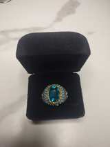 Judith Ripka Sterling Silver Blue Crystal Ring - Image 2