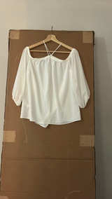 1.State Off-The-Shoulder White Blouse - Image 3