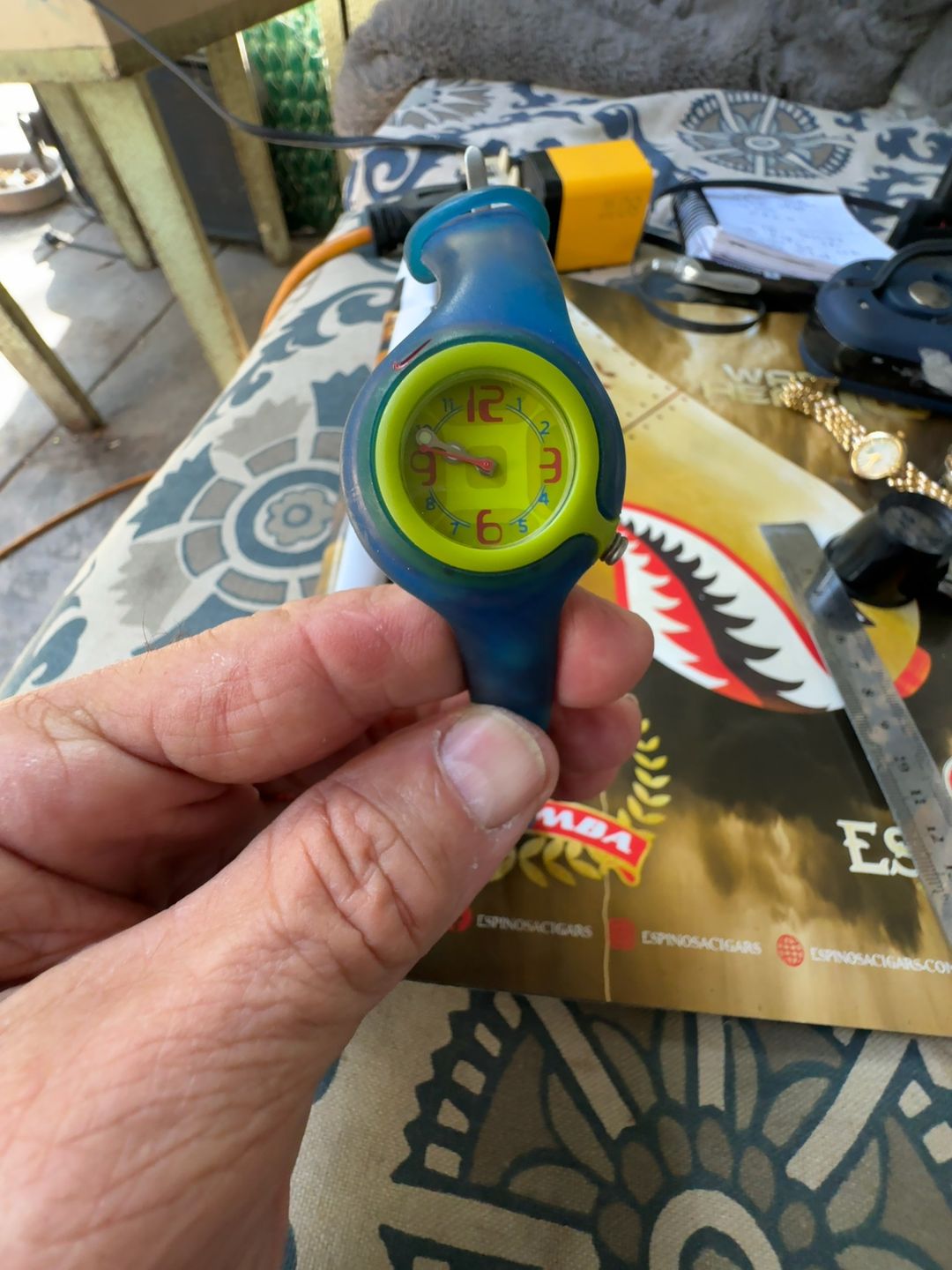 Nike Kids Analog Sport Watch with Microfiber Strap