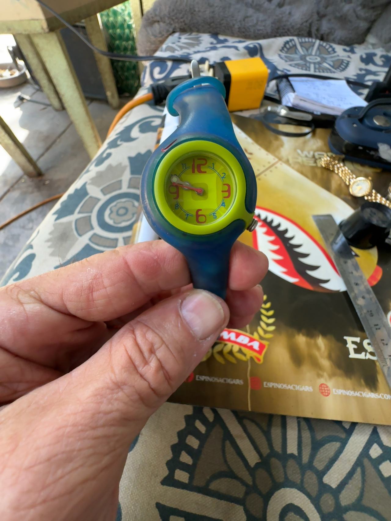 Nike Kids Analog Sport Watch with Microfiber Strap