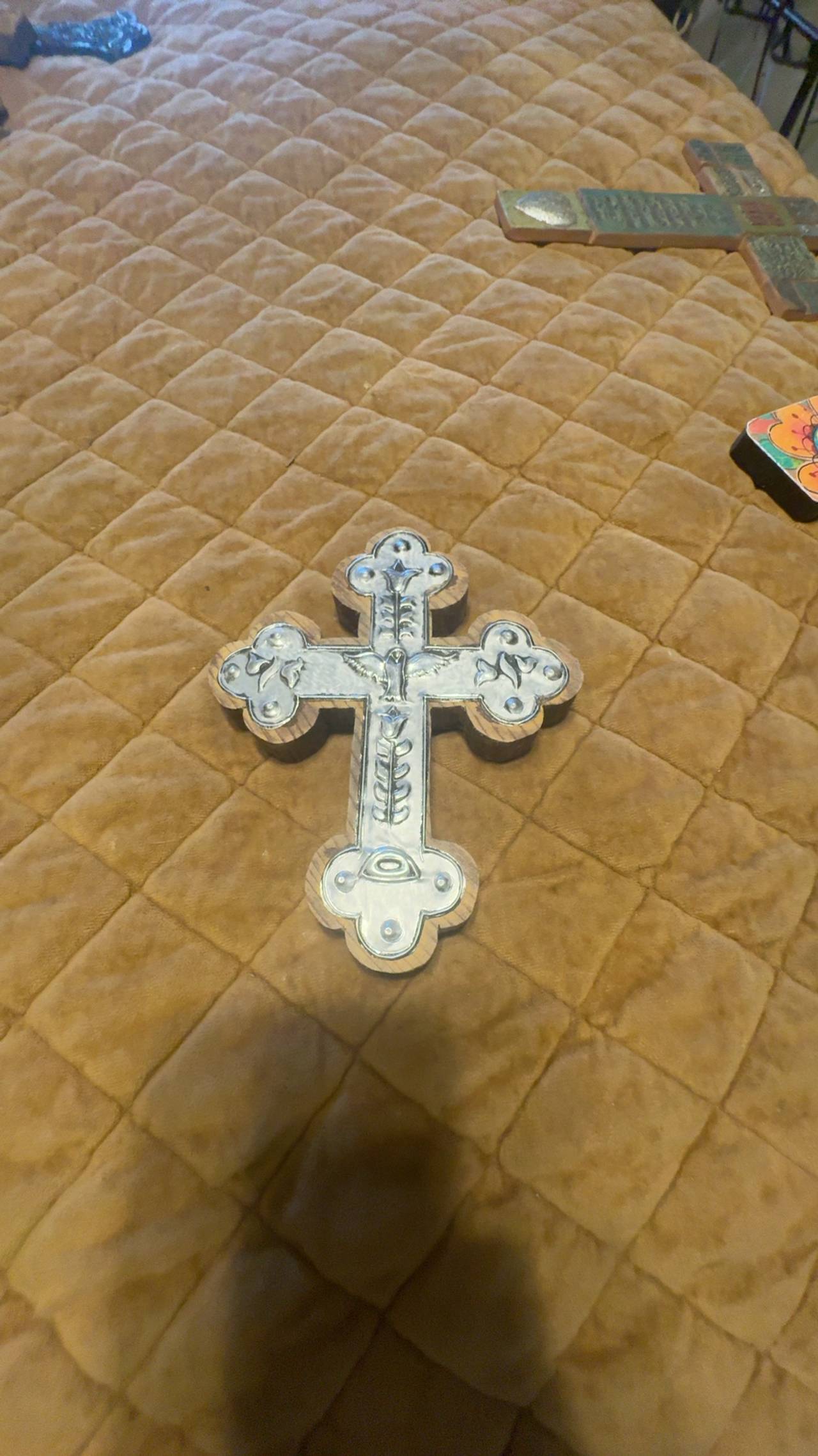 Antique Russian Large Blessing Cross 19th Century