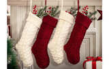FESCIORY 18 Inches Christmas Stockings Bulk, 6 Pack Large Size Cable Knitted - Image 4