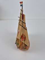 Vintage Dutch Wooden Clog Sailing Ship Souvenir - Image 5