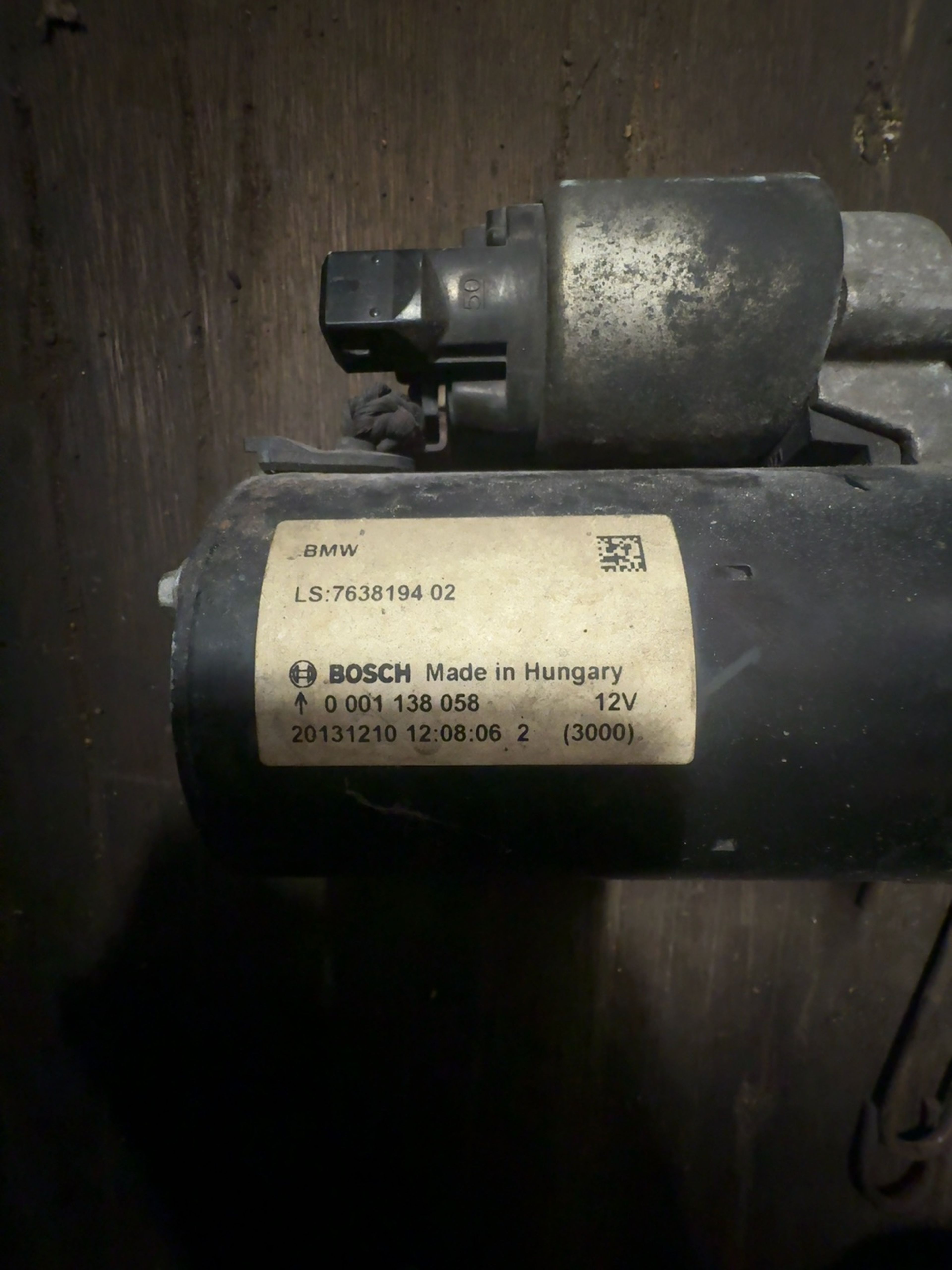 BMW Starter Motor 0001138058 12V