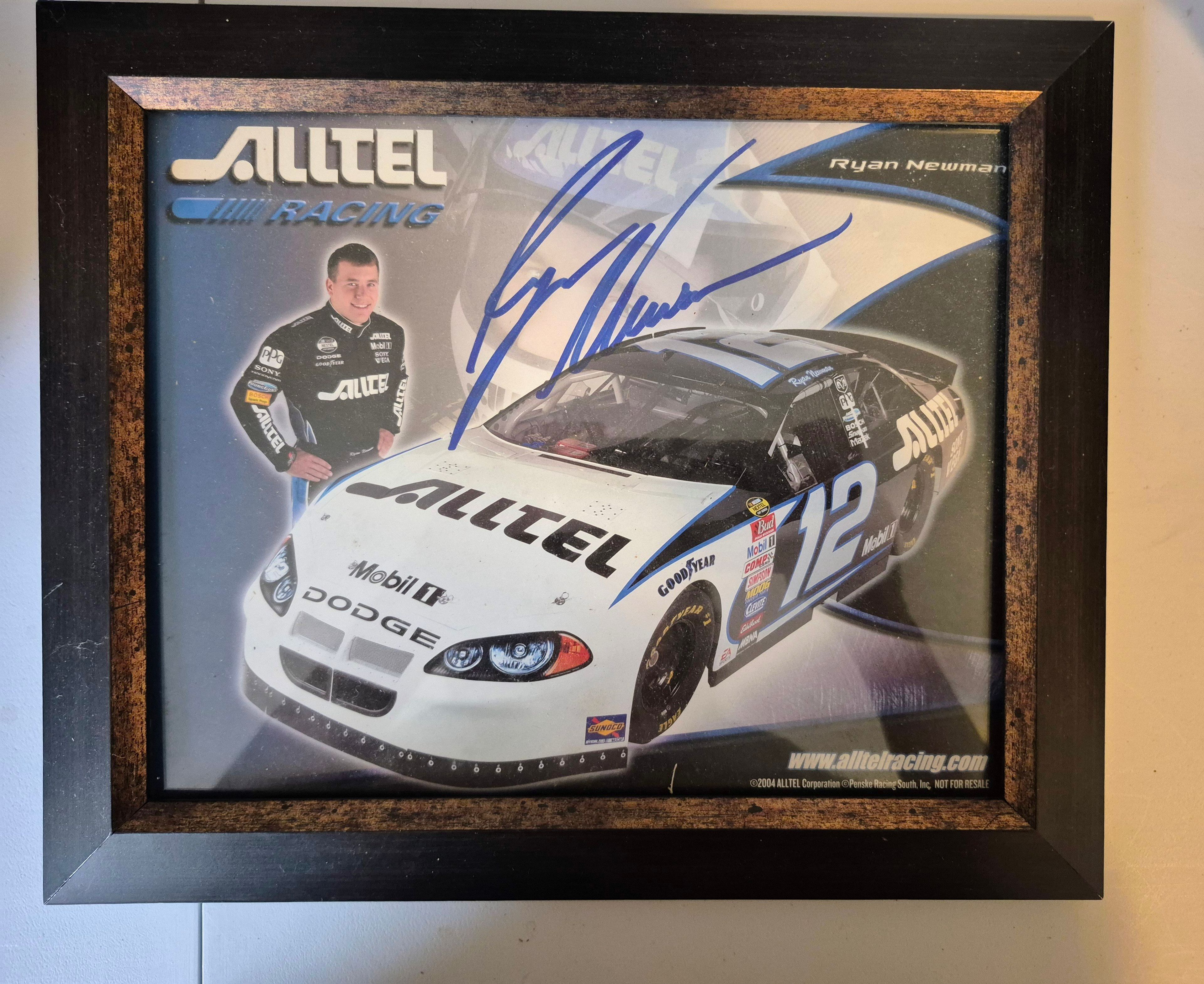 Ryan Newman Autographed Alltel Racing Photo