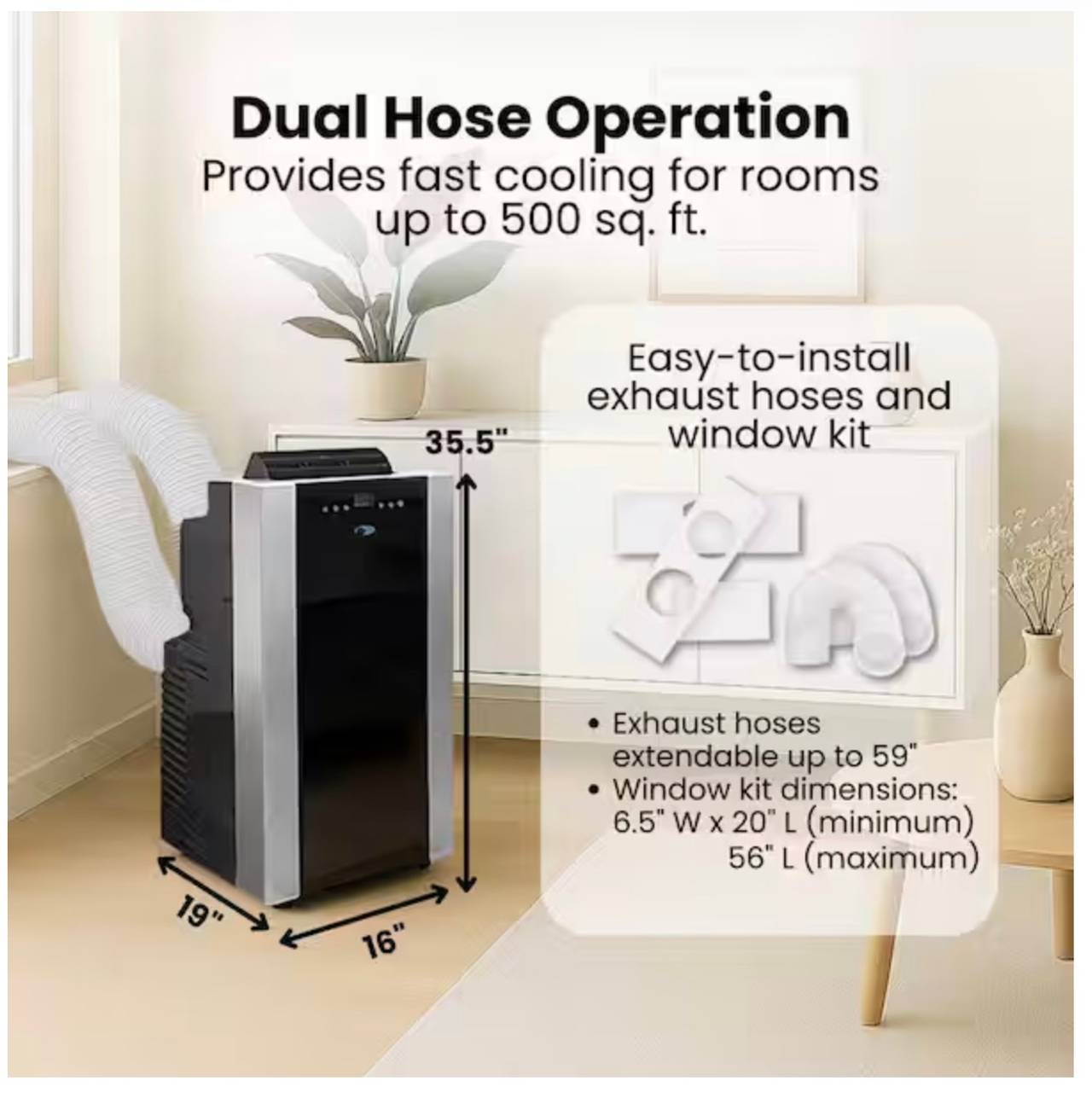 Whynter Portable AC 14,000 BTU DUAL HOSE - BRAND NEW
