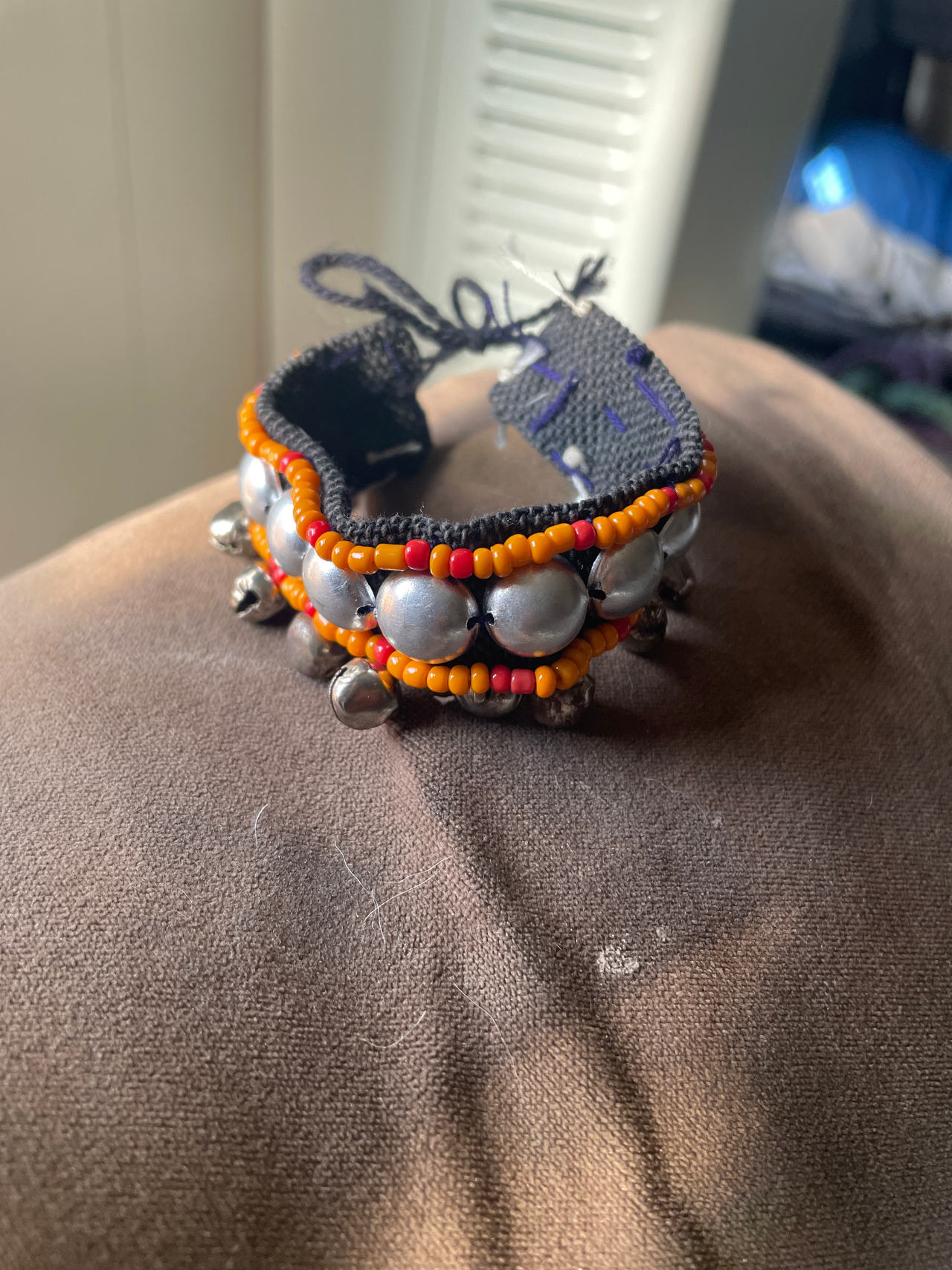 Handmade Beaded Anklet with Bells