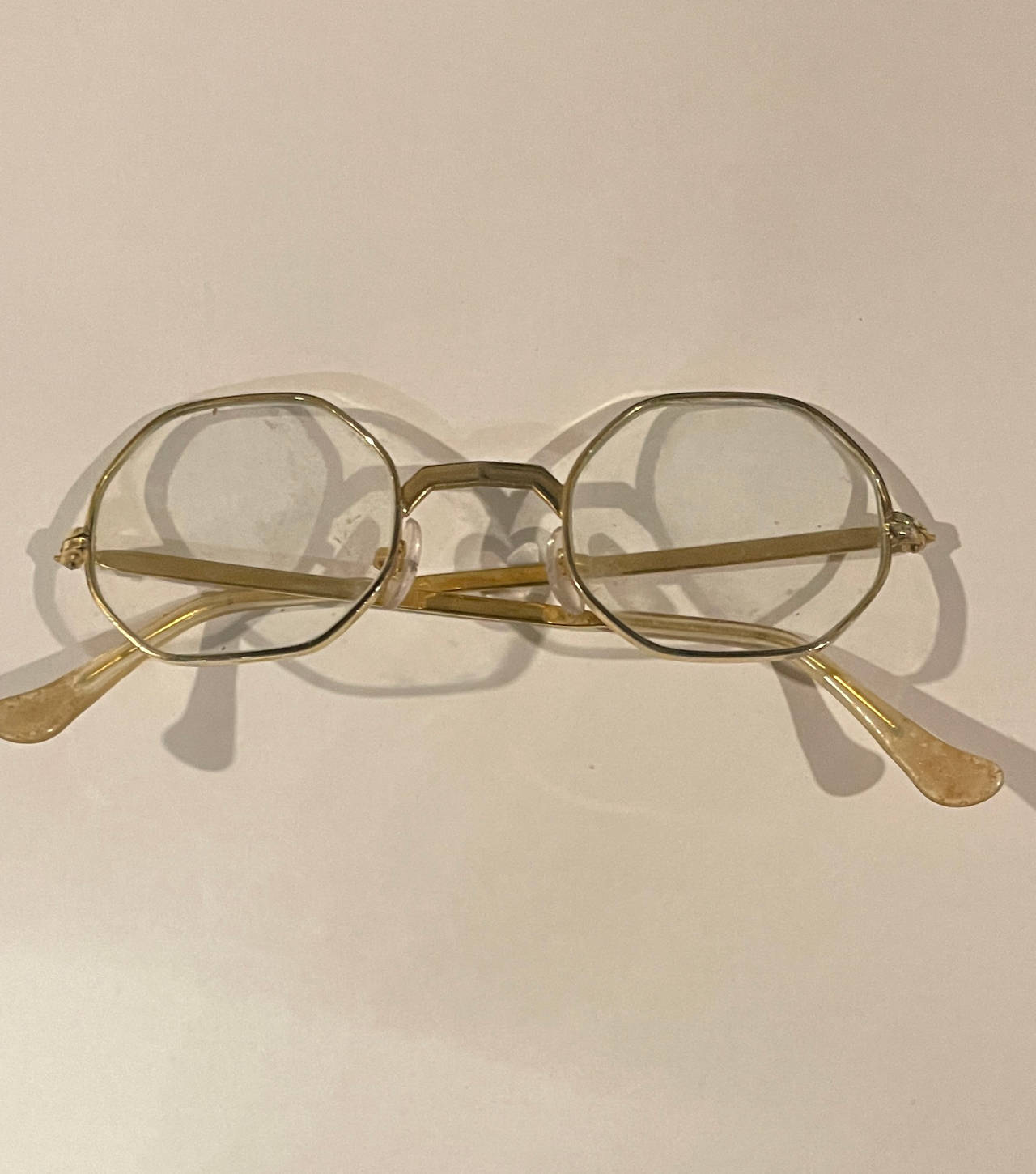 Vintage Octagonal Metal Eyeglasses