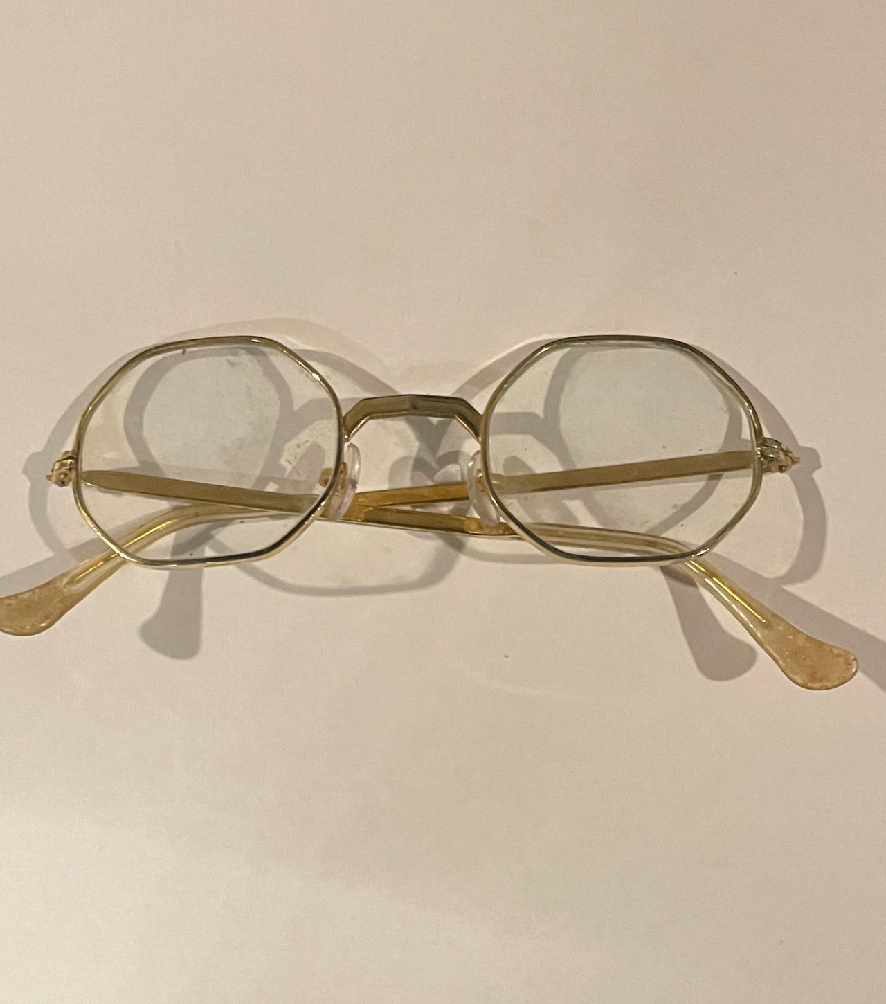 Vintage Octagonal Metal Eyeglasses