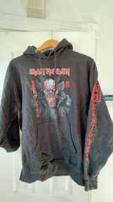 Iron Maiden Senjutsu Hoodie Black Large Sequin - Image 1