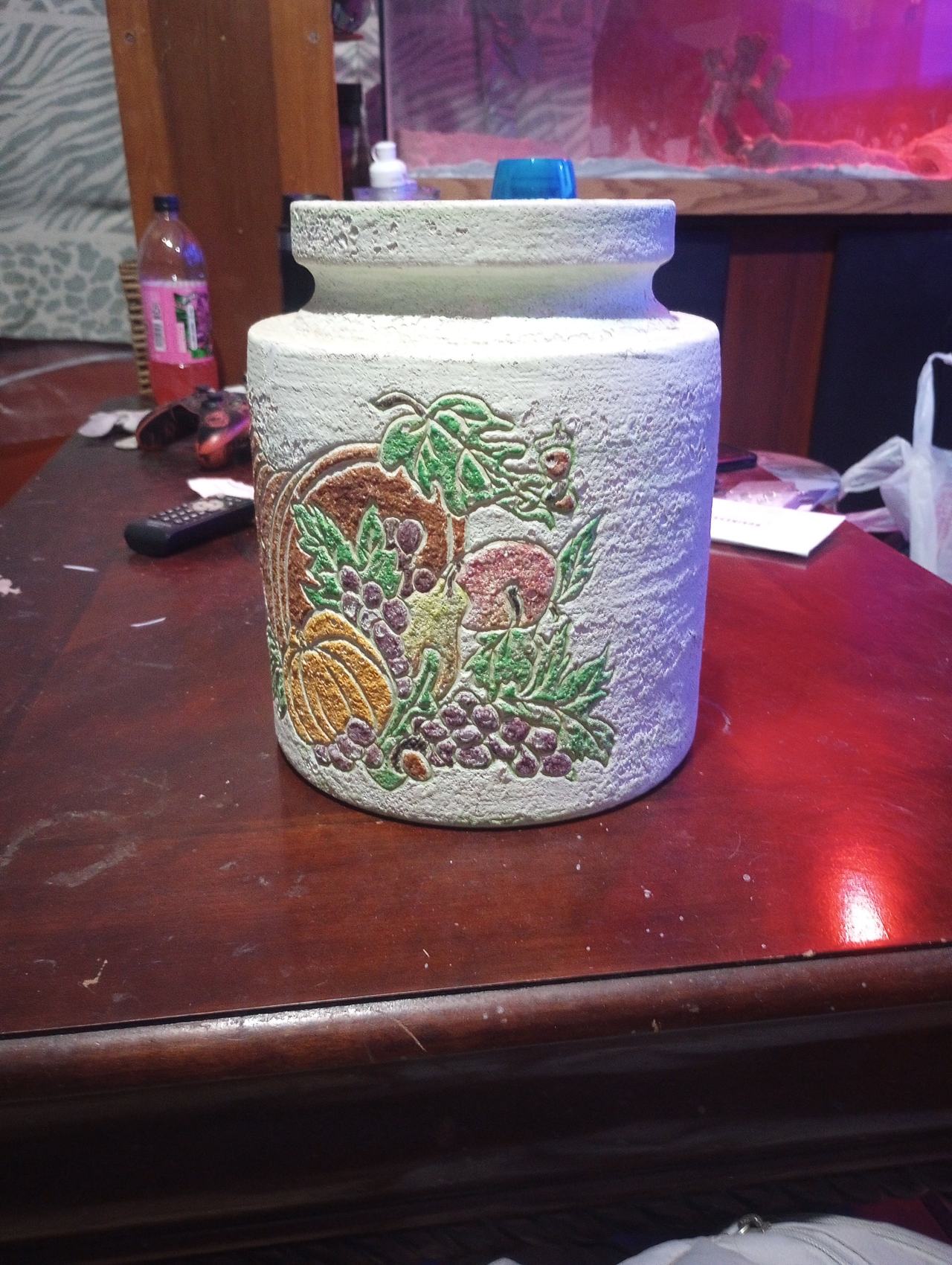 Vintage Fruit Harvest Ceramic Canister