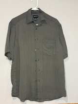 Claiborne 100% Silk Short Sleeve Button Down Shirt - Image 1