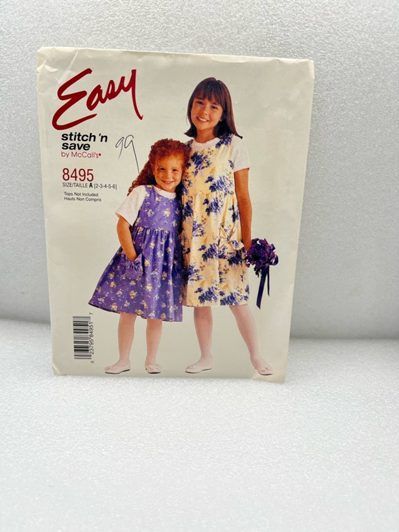 McCall's Girls Jumper Dress Sewing Pattern