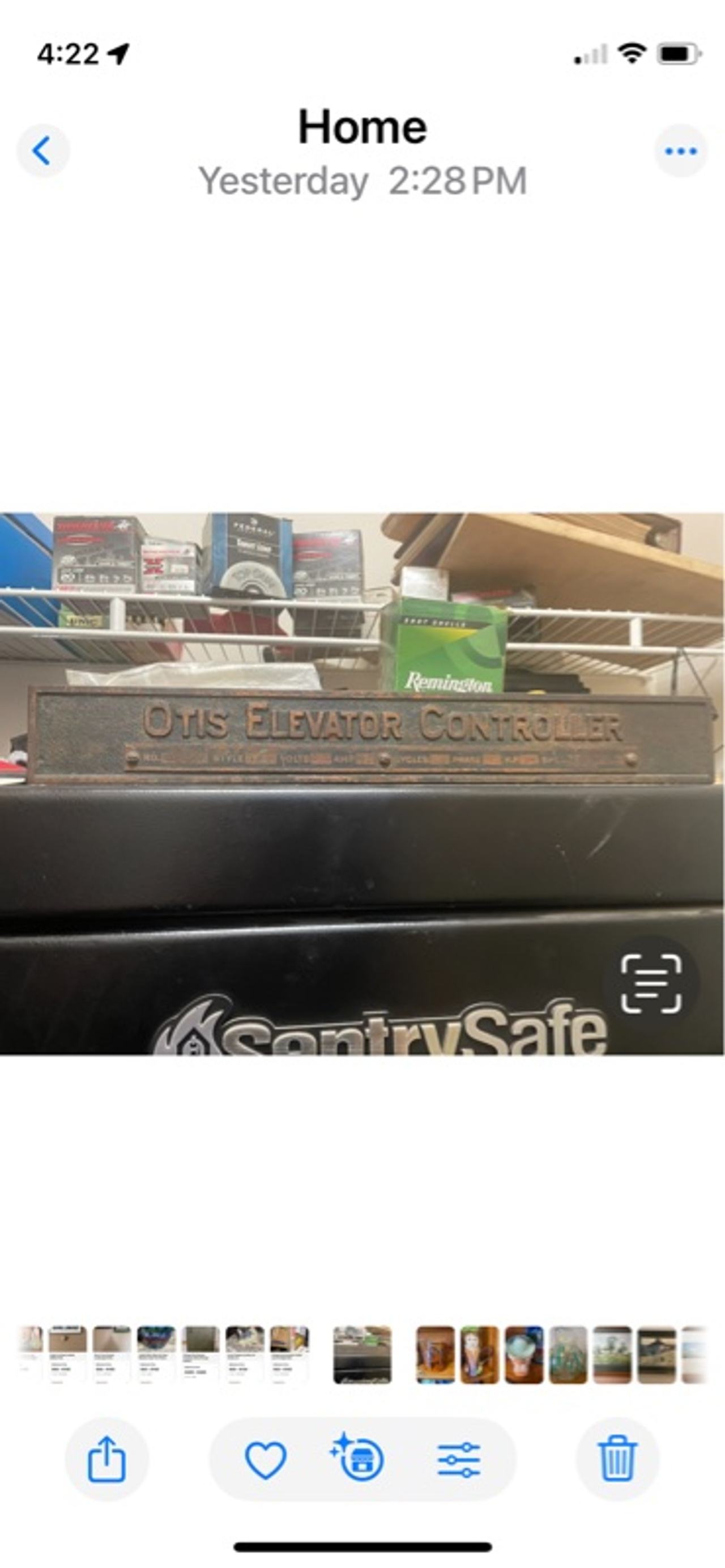 Otis Elevator Vintage Brass Plaque