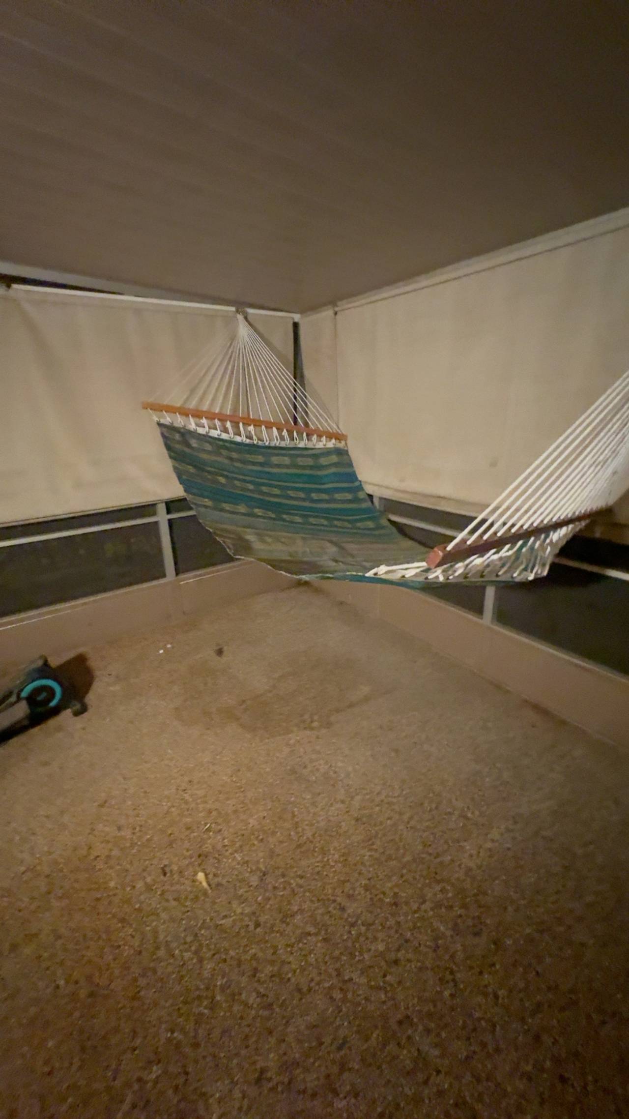 La Siesta Habana Agave Organic Cotton Hammock Chair – Green & Blue Stripe