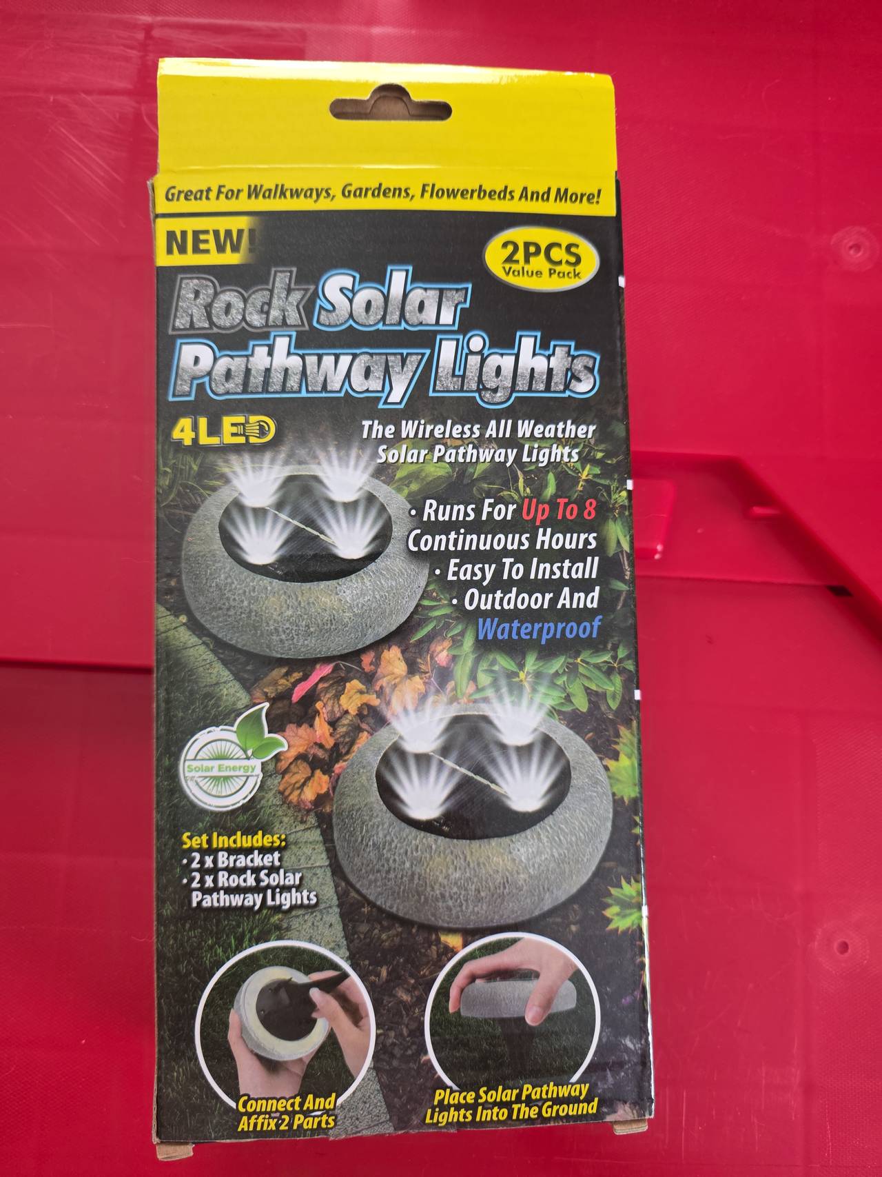 Rock Solar Pathway Lights 2-Pack