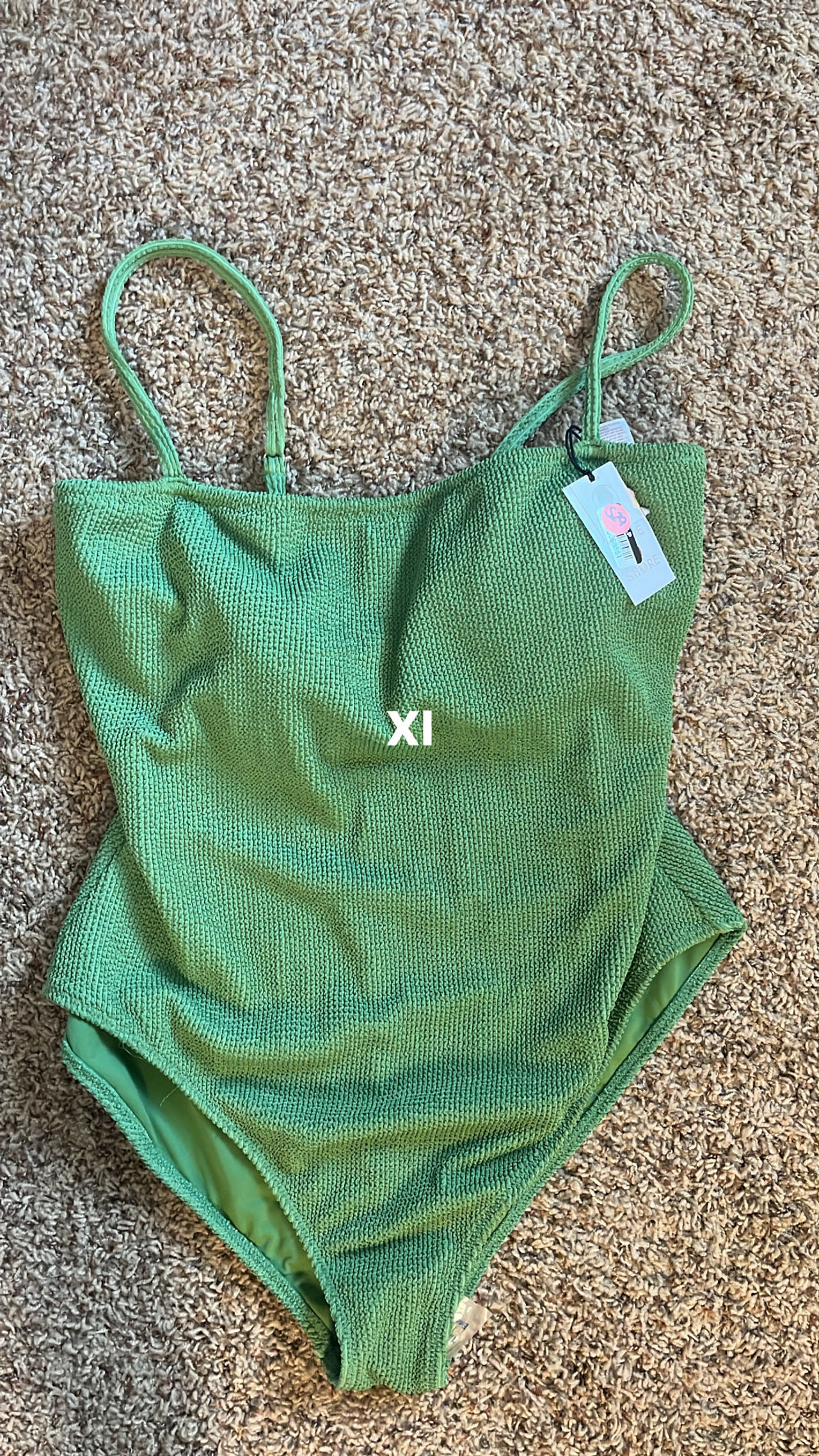 New with tags shade & shore XL Textured Ribbed One Piece Swimsuit $40 retail