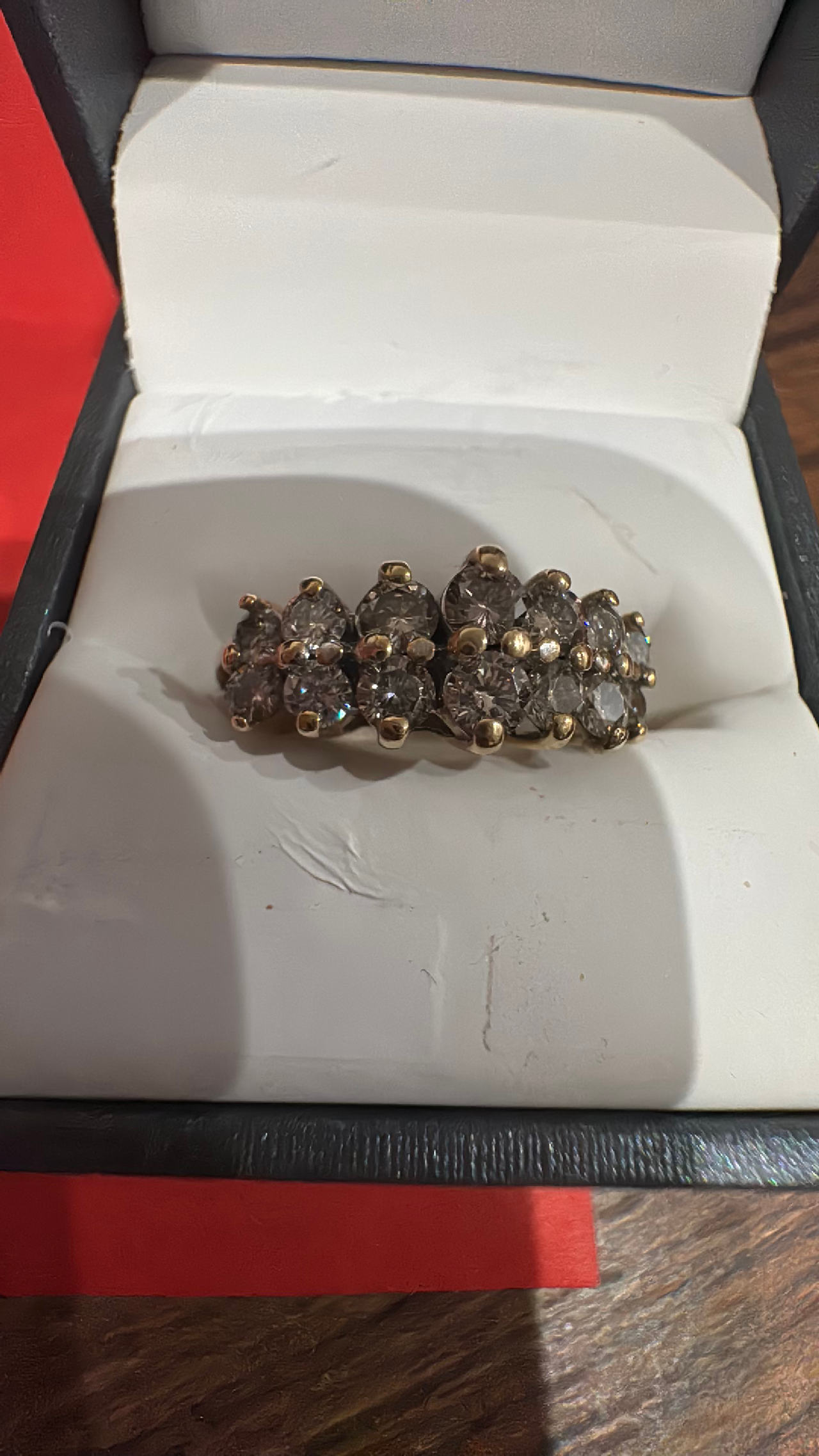 Gold Diamond Cluster Ring