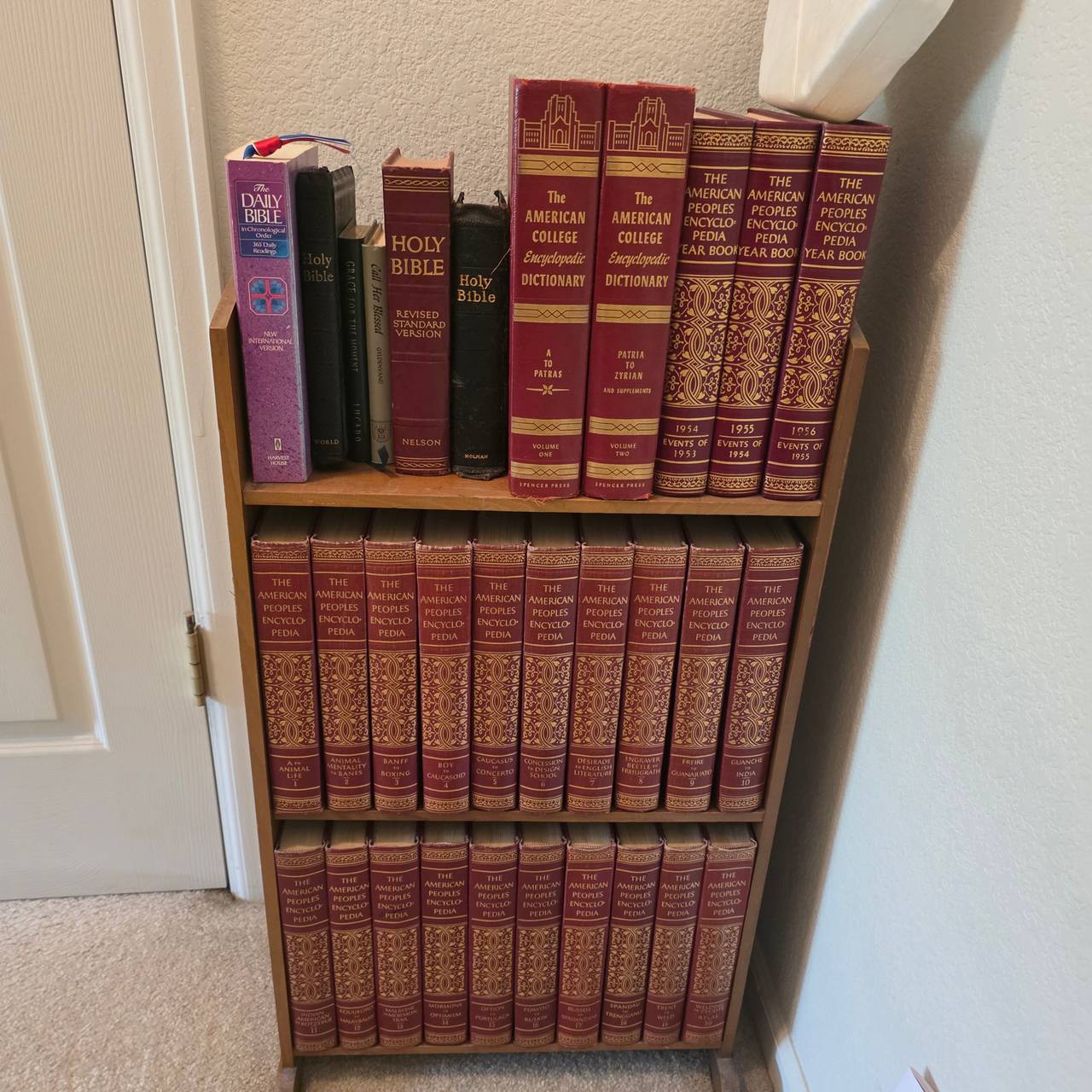 The American Peoples Encyclopedia Set with Yearbooks and Dictionaries