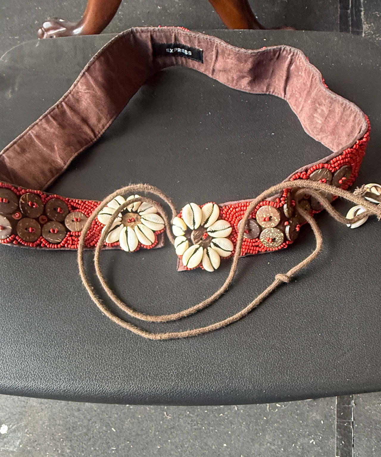 Express Beaded Cowrie Shell Belt