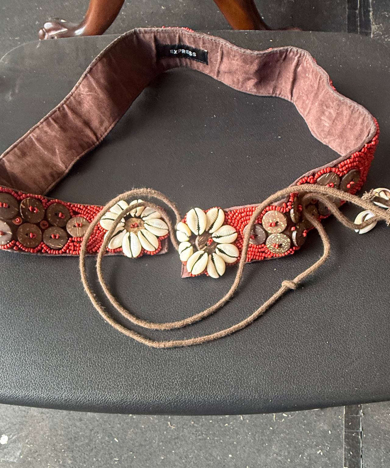 Express Beaded Cowrie Shell Belt