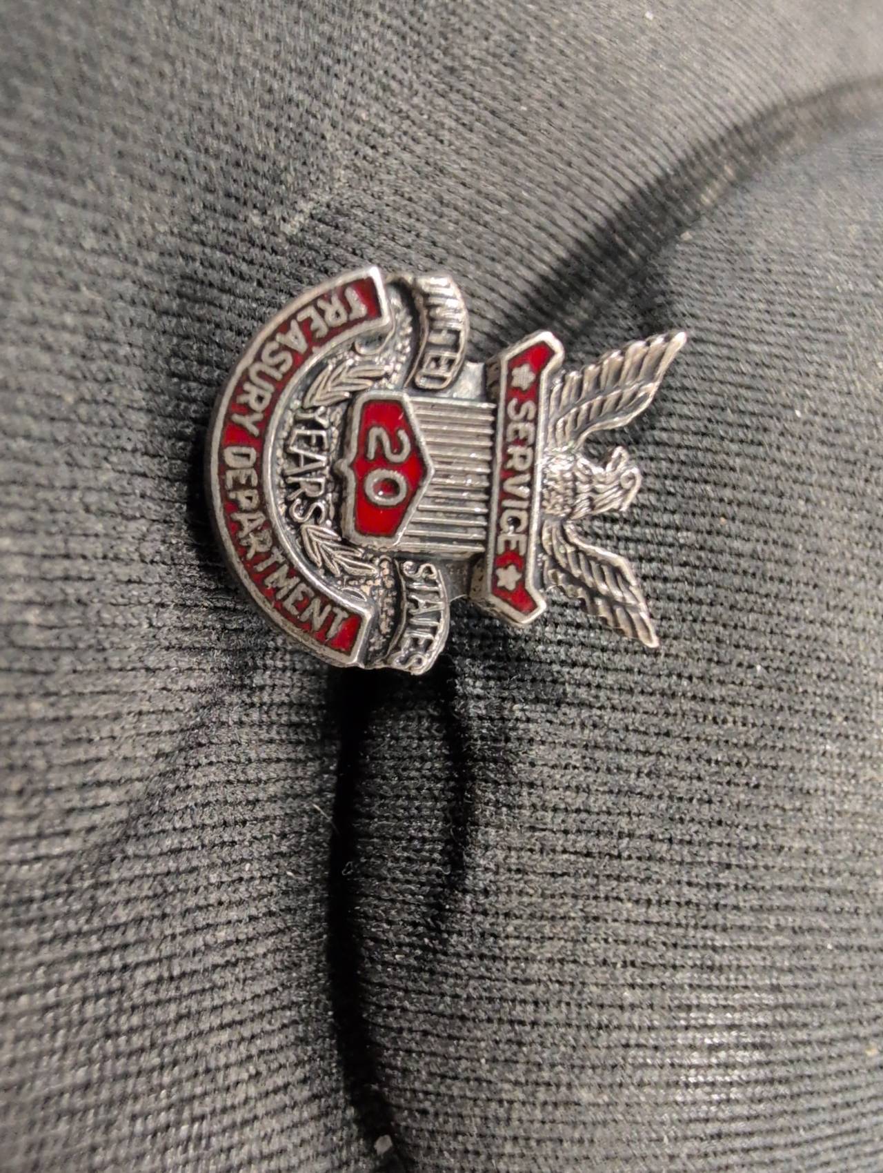 US Treasury Department 20 Years Service Pin