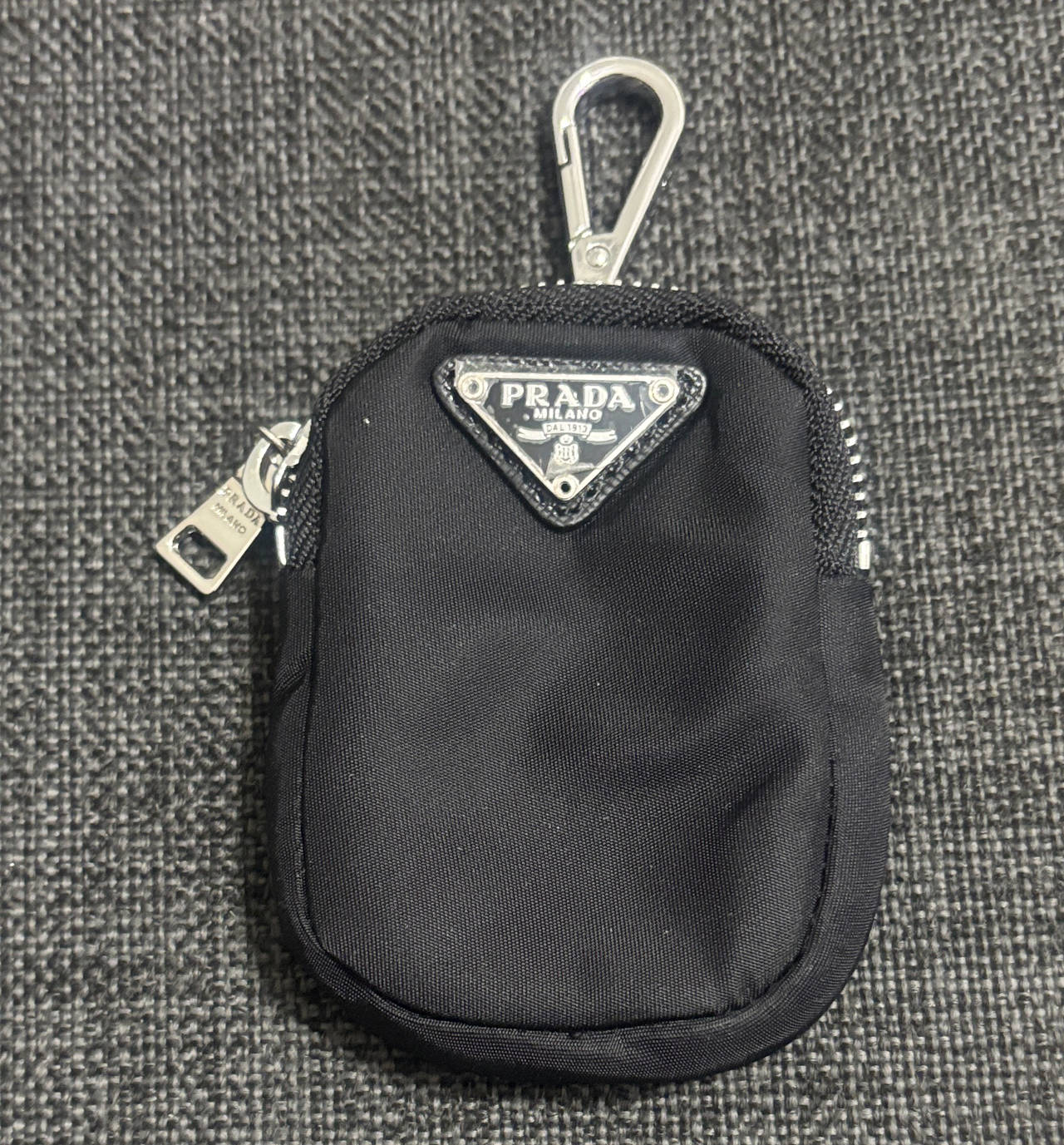 Prada Re-Nylon Pouch with Carabiner