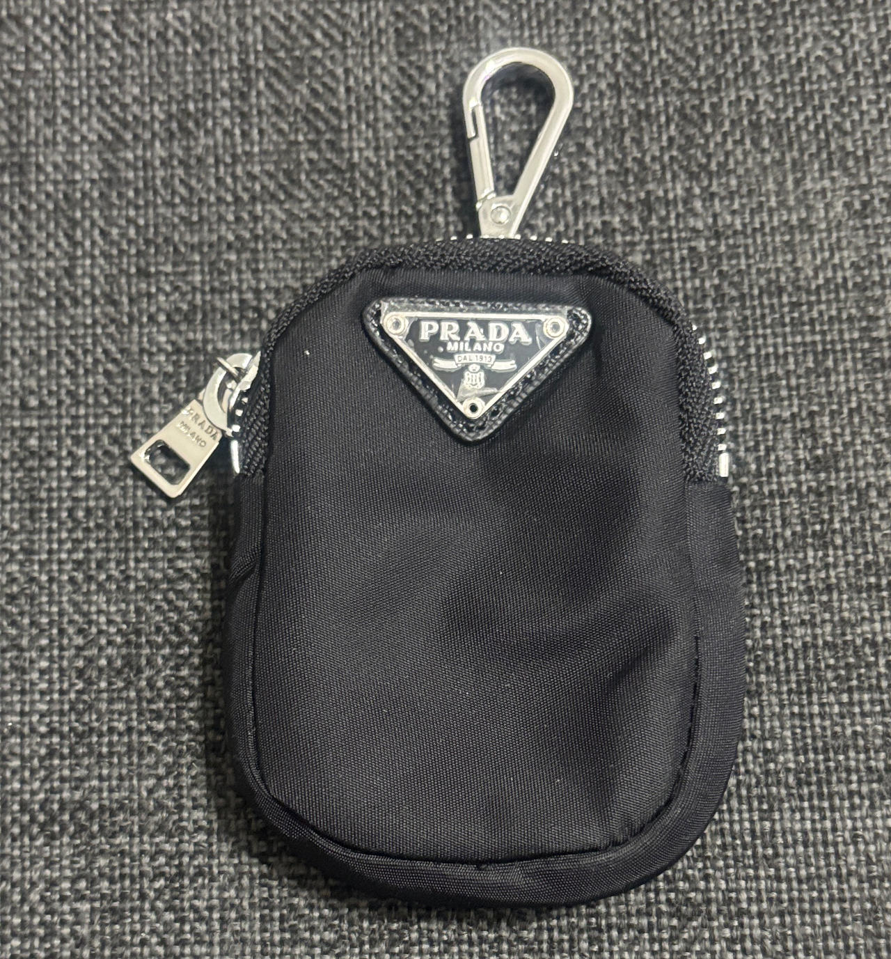 Prada Re-Nylon Pouch with Carabiner