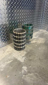 Hexagon Mosaic Glass Vases - Image 3