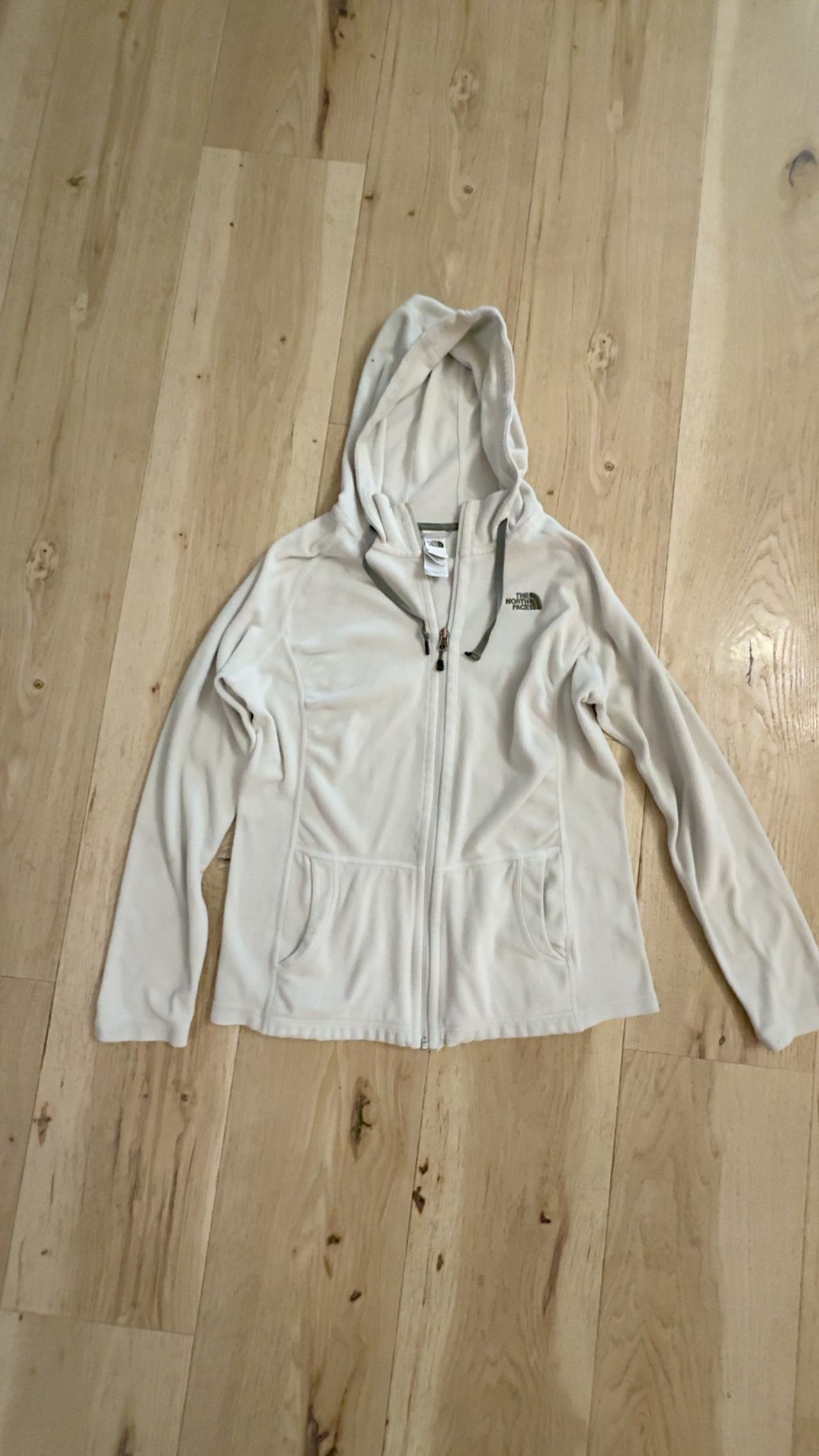 The North Face Women's Full Zip Fleece Hoodie - Ivory White