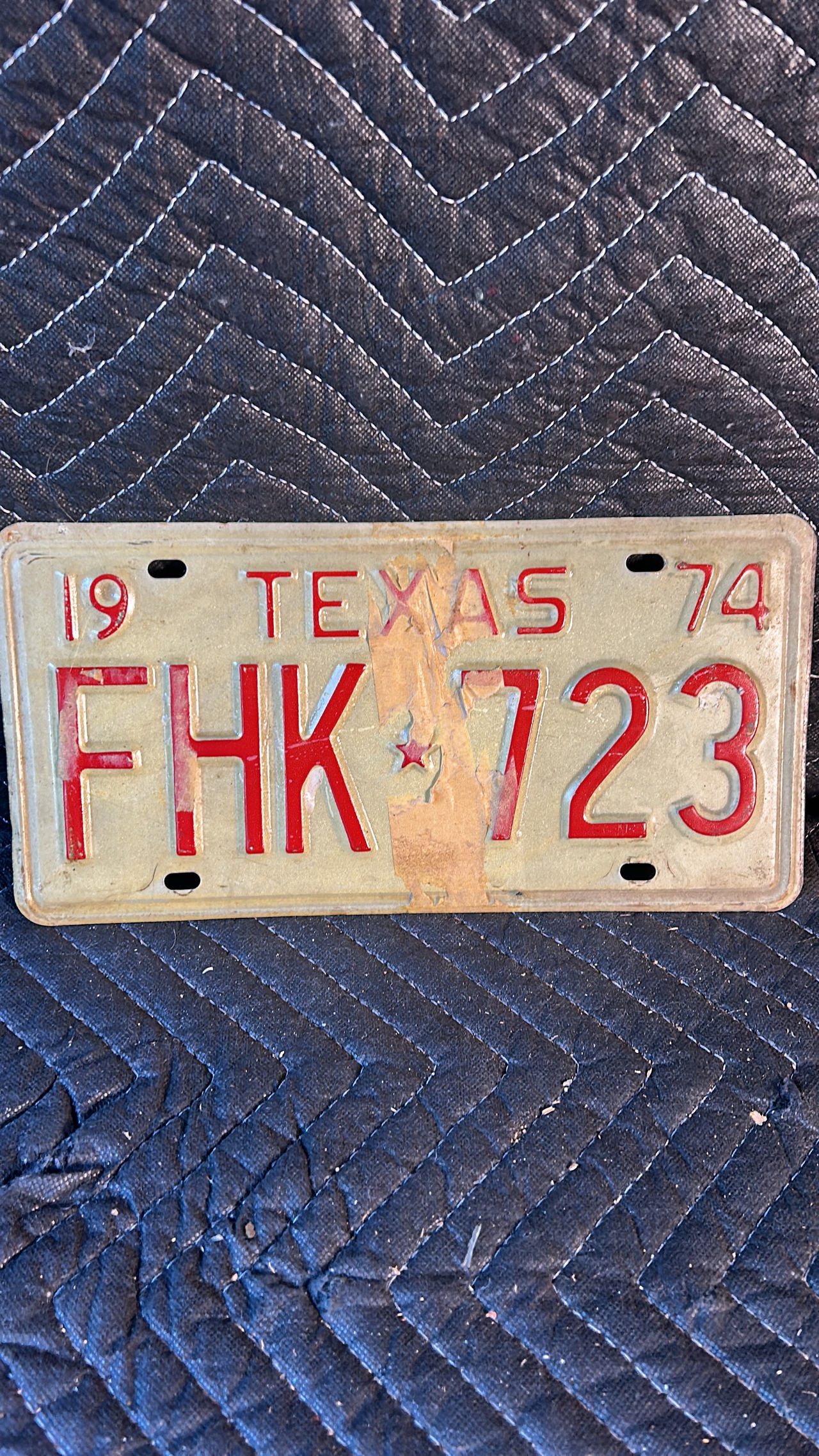 1974 Texas License Plate