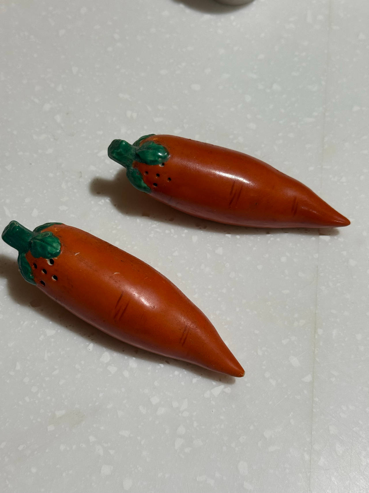 Vintage Ceramic Carrot Salt and Pepper Shakers